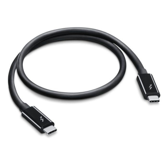Apple Thunderbolt Cable (0.5 m), Black, Model A1410, MF640ZMA
