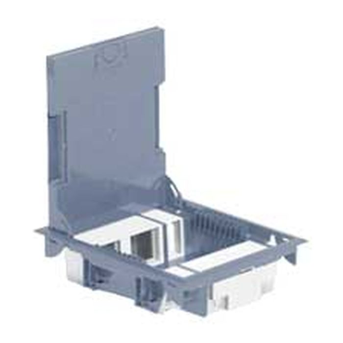 Напольная коробка с глубиной 65 мм - неукомплектованная - 4х2 модуля + 2х1 модуль - под покрытие