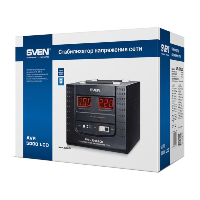 Регулятор напряжения SVEN AVR-5000 LCD